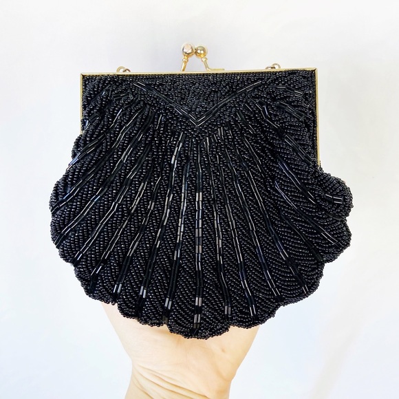 Walborg Handbags - Vintage Walborg black beaded evening bag